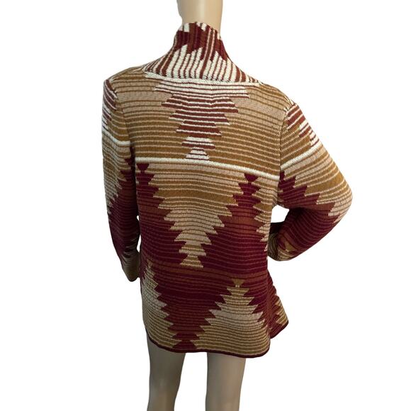 COTTON RYE‎ OUTFITTERS OPEN FRONT SOUTHWESTERN AZTEC CARDIGAN CONCHO ACCENTS NWT - Picture 6 of 14
